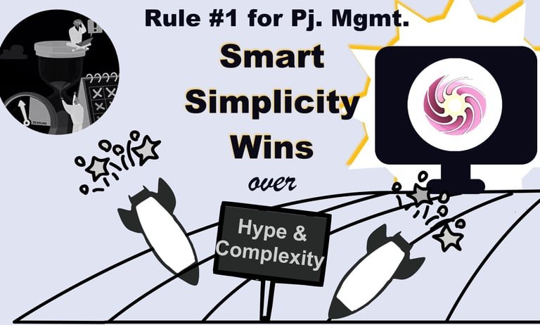 Rule no. 1 for project management: smart simplicity wins over hype and complexity