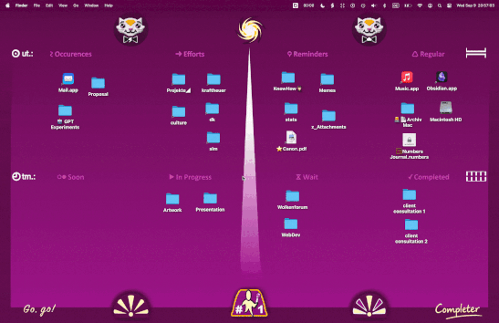 Animated demonstration of the Completer desktop board