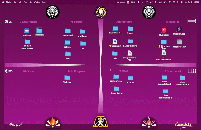Animated demonstration of the Completer desktop board