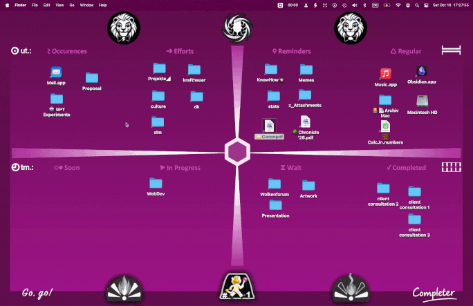 Animated demonstration of the Completer desktop board
